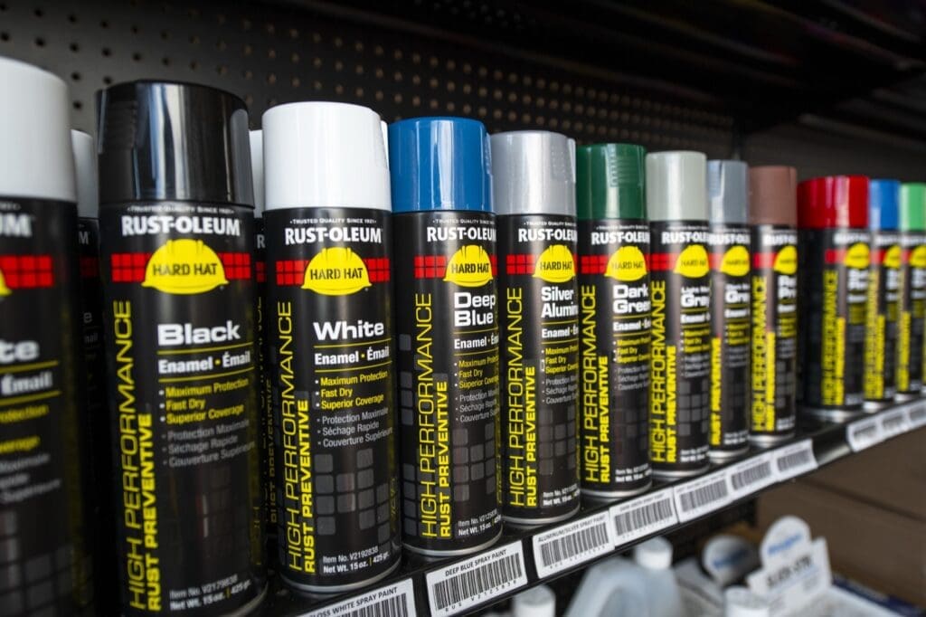 Rustoleum Spray Paint on Shelf