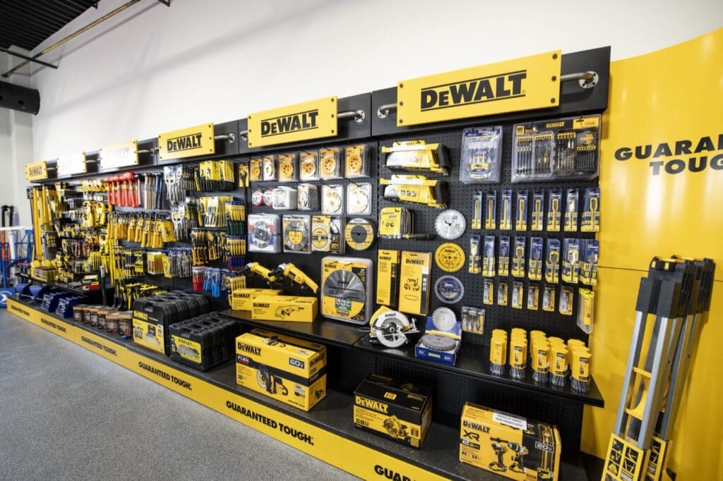 Sudbury Total Tools & Supplies - wall of tools in the showroom